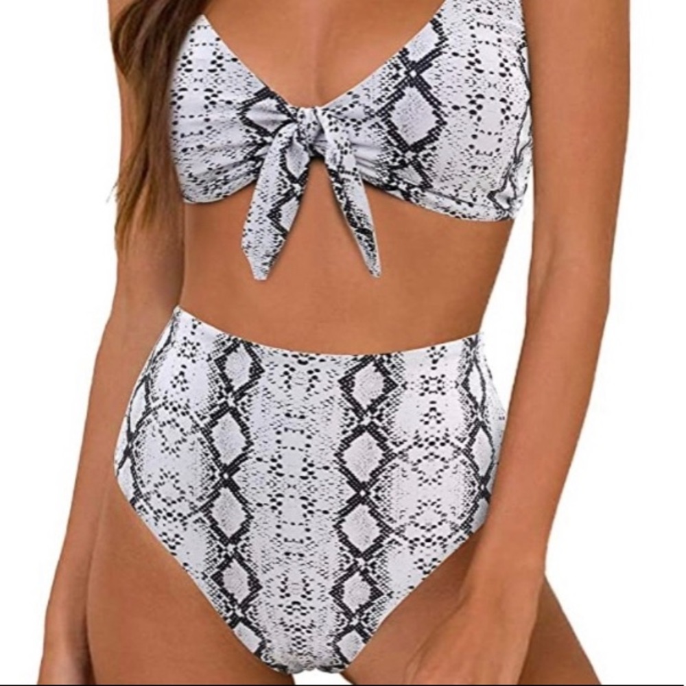 NWT Snake print high waist bikini swimsuit size M